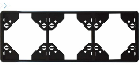 Вертикальная тройная рамка, чёрная (50932 TPT)